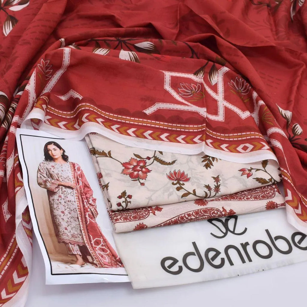 Edenrobe 3 Piece Digital Print Lawn