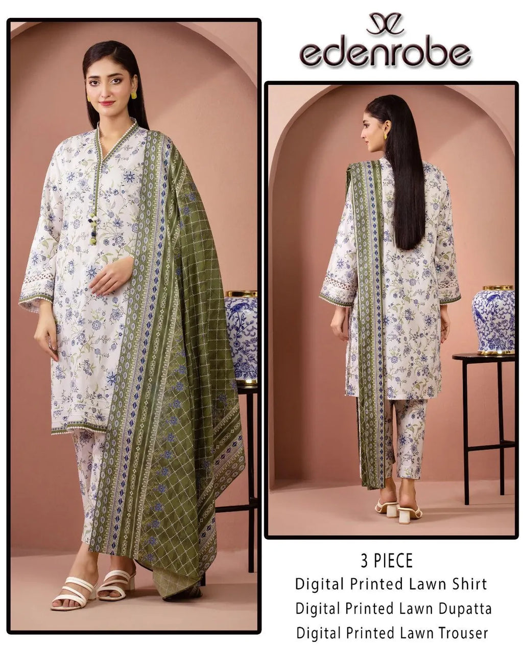 3 Piece Digital Printed Lawn Suit