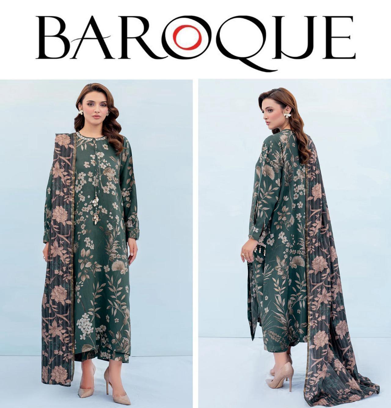 BAROQUE BRAND  LUXURY PRIMEIUM PRINTED LAWN VOL SUIT
