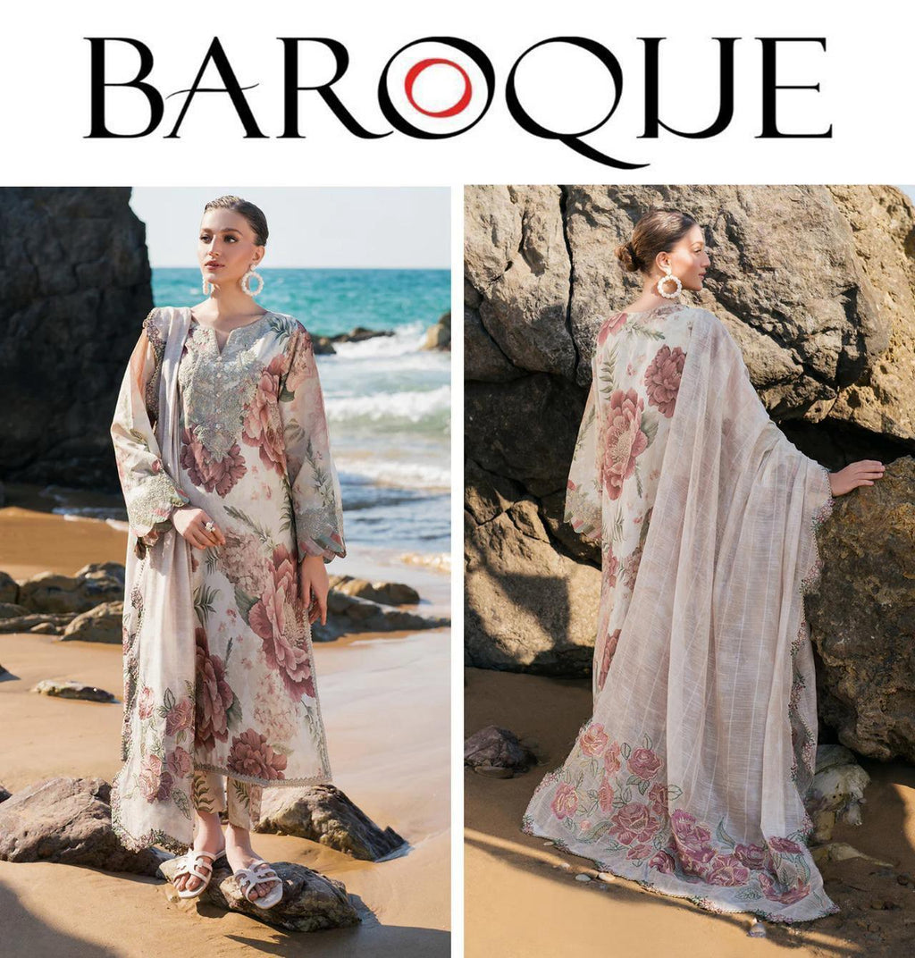 BAROQUE BRAND  LUXURY PRIMEIUM PRINTED LAWN VOL SUIT