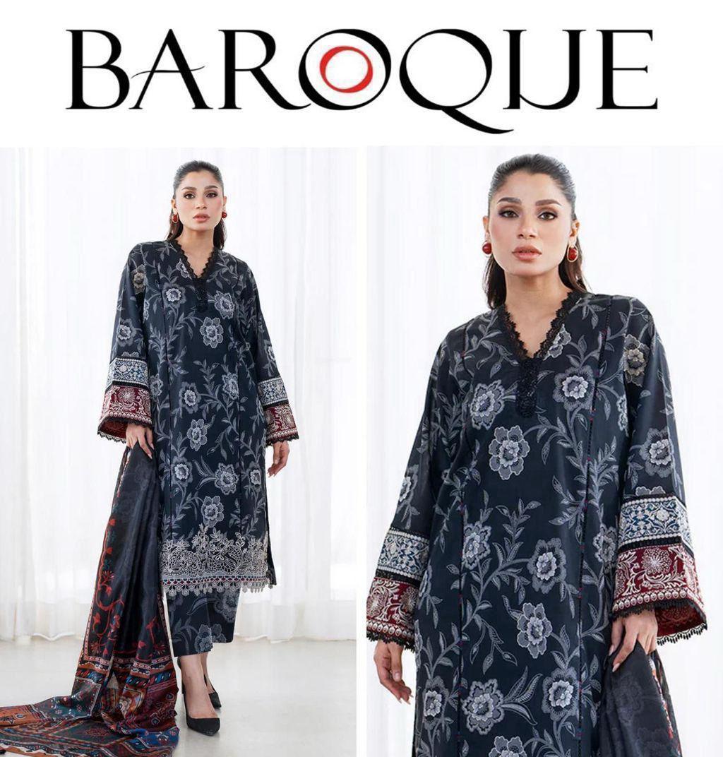 BAROQUE BRAND  LUXURY PRIMEIUM PRINTED LAWN VOL SUIT