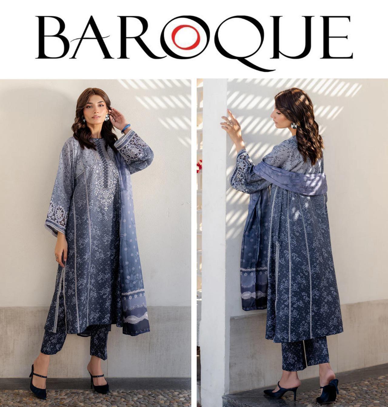 BAROQUE BRAND  LUXURY PRIMEIUM PRINTED LAWN VOL SUIT