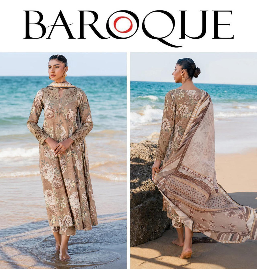 BAROQUE BRAND  LUXURY PRIMEIUM PRINTED LAWN VOL SUIT