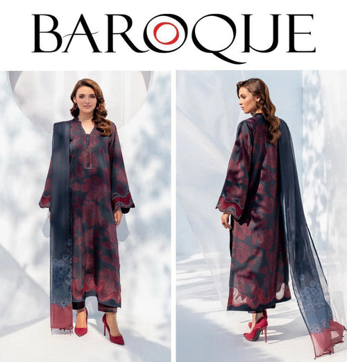 BAROQUE BRAND  LUXURY PRIMEIUM PRINTED LAWN VOL SUIT