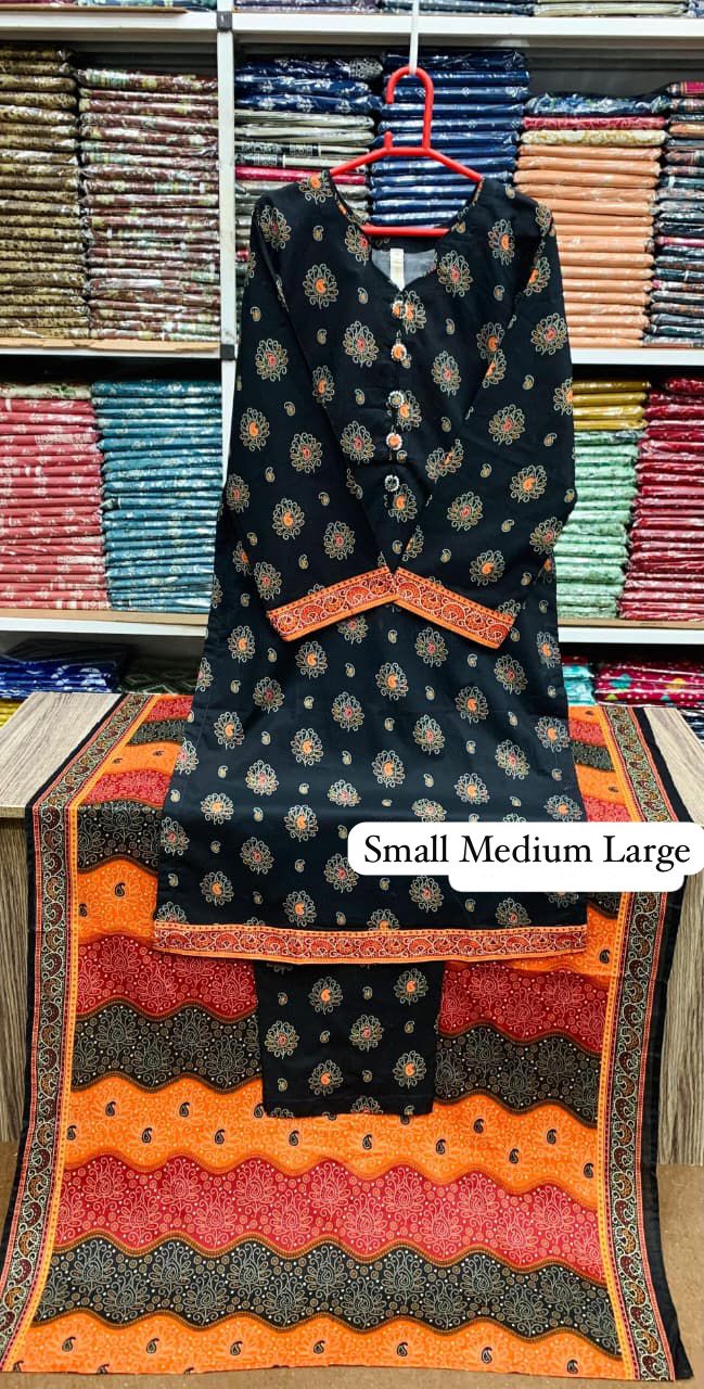 Original Stitched by Bin Saeed PRINTED LAWN WITH LACEWORK