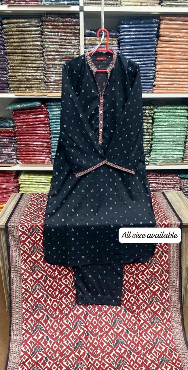 Original Stitched by Bin Saeed PRINTED LAWN WITH LACEWORK