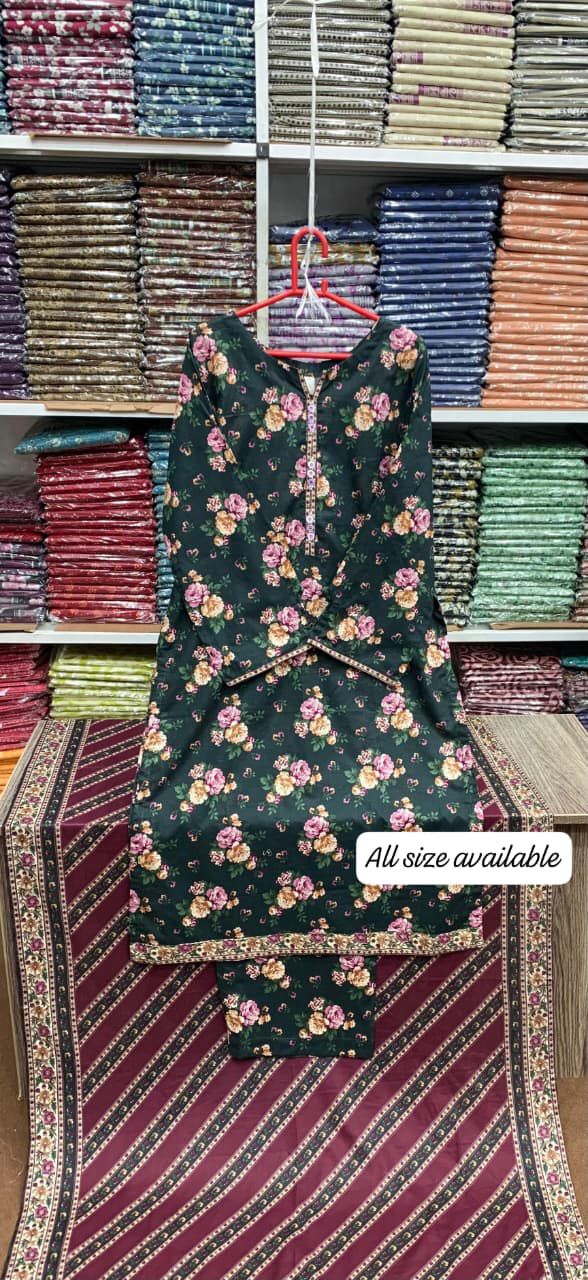 Original Stitched by Bin Saeed PRINTED LAWN WITH LACEWORK