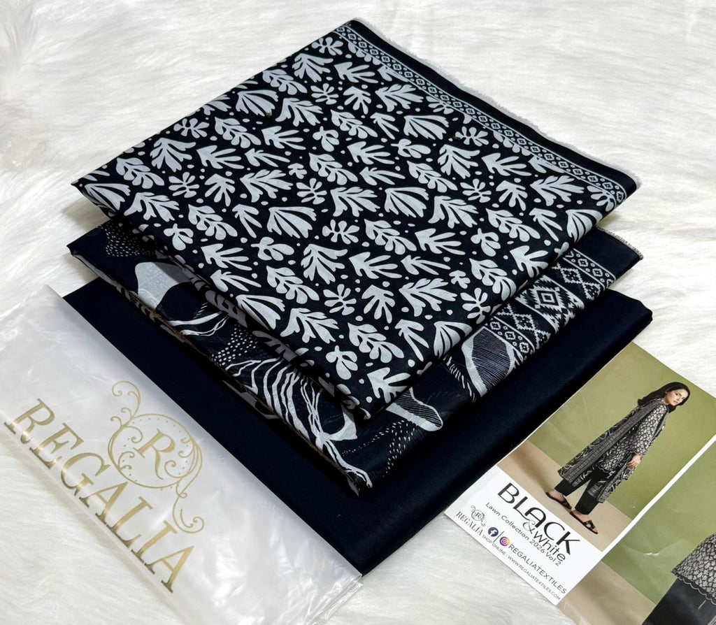 3 piece Lawn Suit with Voil Lawn Printed Dupatta